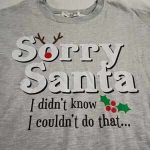 Ugly Christmas Sweatshirt Women's L (11-12) Grey Wound Up Cotton/Poly Blend